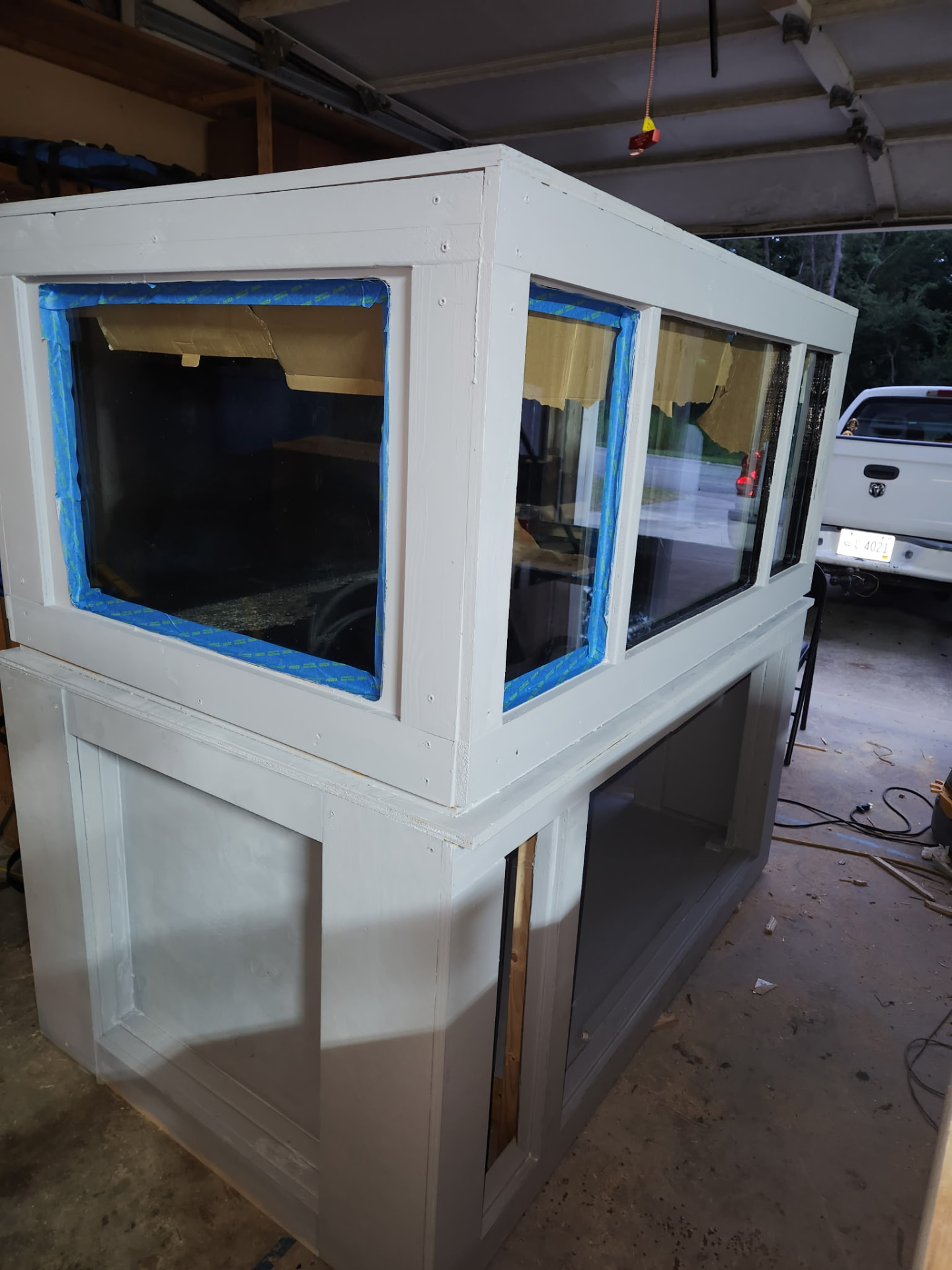 Glass set & braced