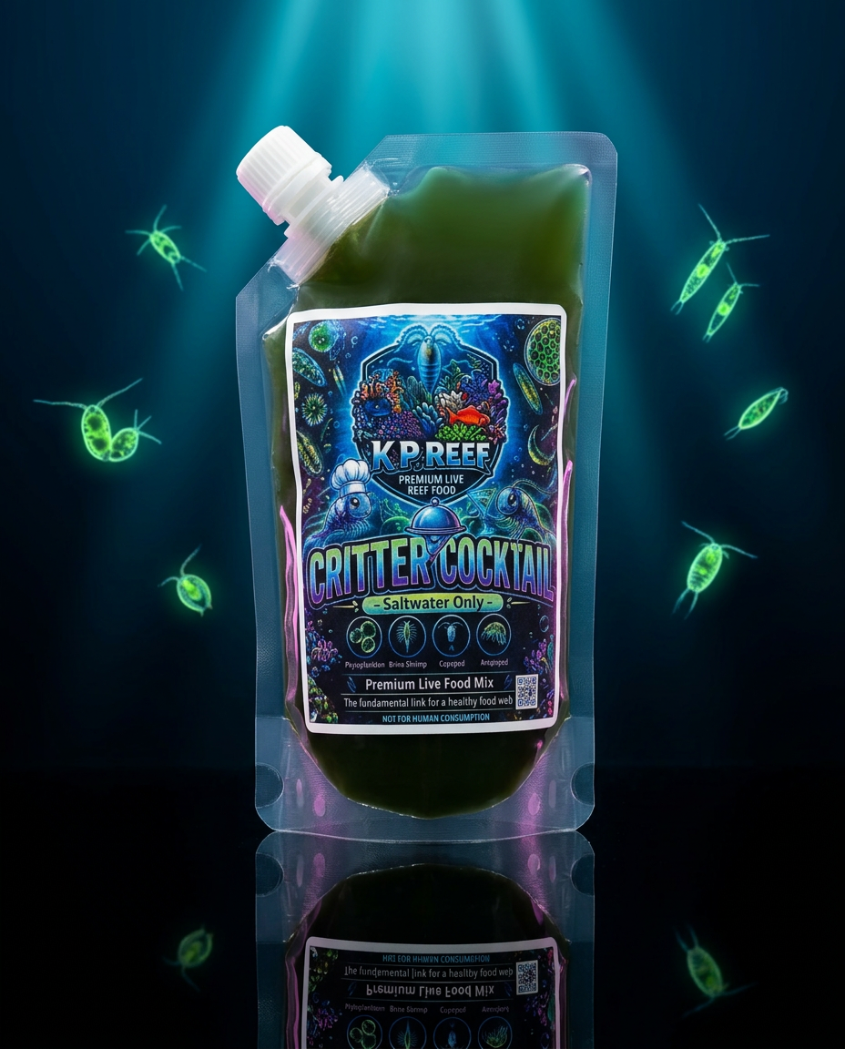 Critter Cocktail premium live reef food pouch by KP Reefs